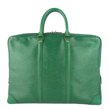 Louis Vuitto Porte-Documents Voyage Green Epi Leather Briefcase Bag