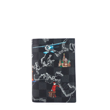 Louis Vuitto Damier Graphite Map Limited Edition Passport Cover