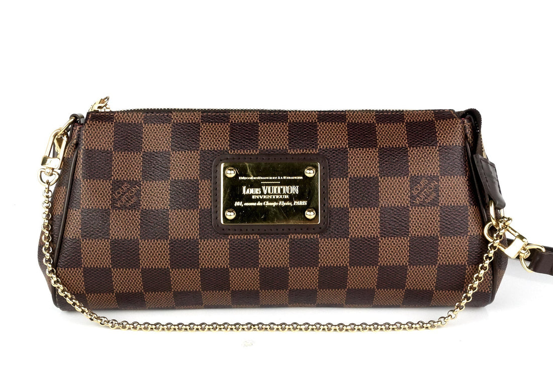 Louis Vuitto Eva Damier Ebene Canvas Shoulder Bag