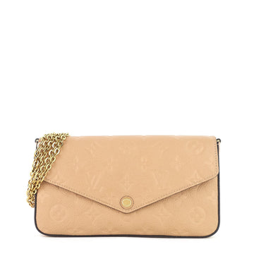 Louis Vuitto Pochette Félicie Monogram Empreinte Leather Chain Wallet Bag