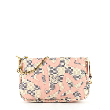 Louis Vuitto Pochette Mini Damier Azur Tahitienne Canvas Bag