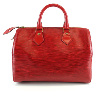 Louis Vuitto Speedy 30 Red Epi Leather Bag