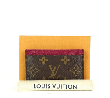 Louis Vuitto Monogram Canvas Fuchsia Card Holder