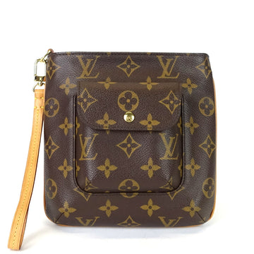 Louis Vuitto Partition Wristlet Monogram Canvas Bag