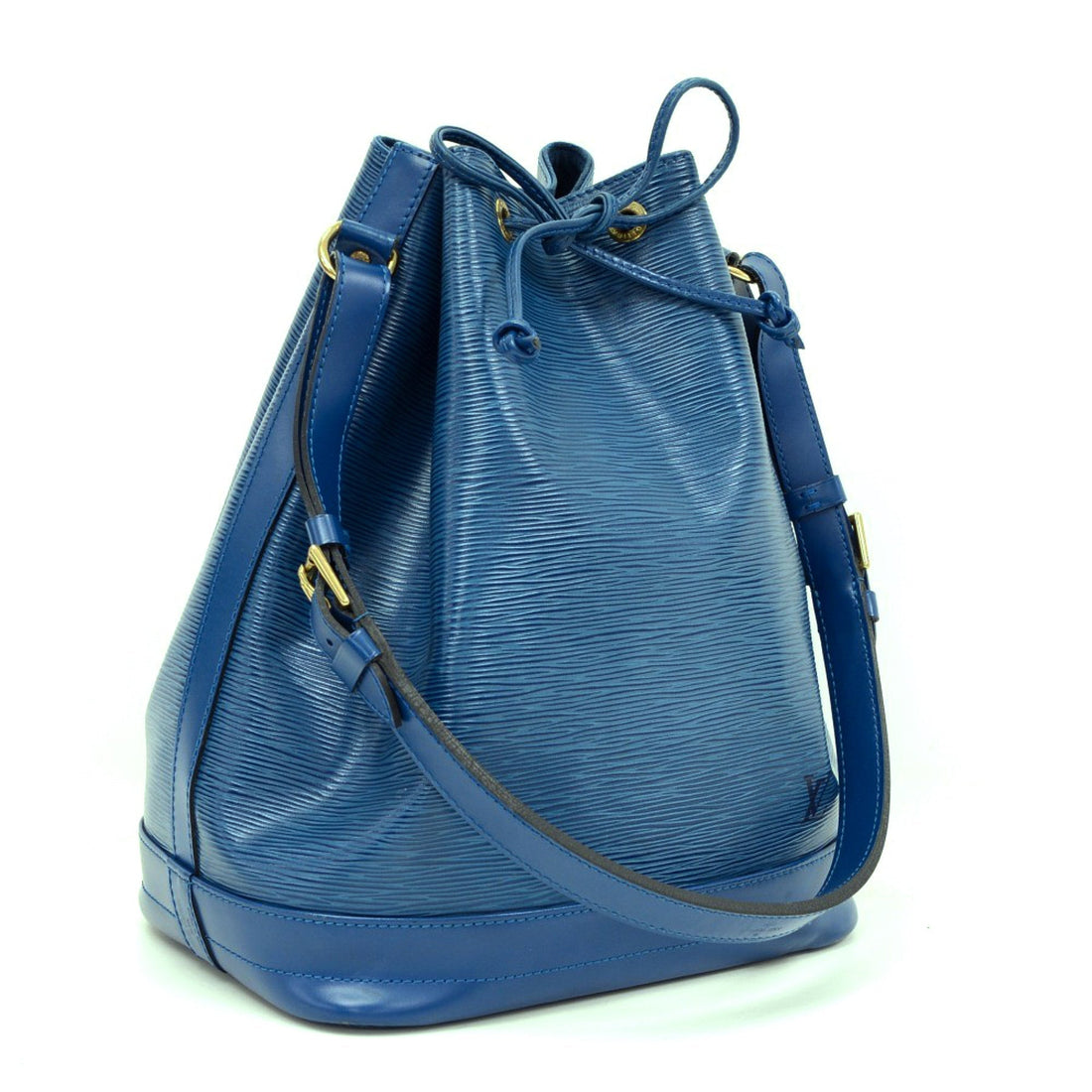 Louis Vuitto Noe Blue Epi Leather Large Shoulder Bag