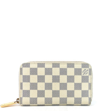 Louis Vuitto Zippy Compact Damier Azur Canvas Wallet
