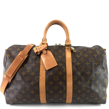 Louis Vuitto Keepall 45 Bandouliere Monogram Canvas Bag
