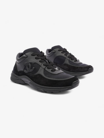 Chanel CC Runners  Black Suede EU 39.5 UK 6.5