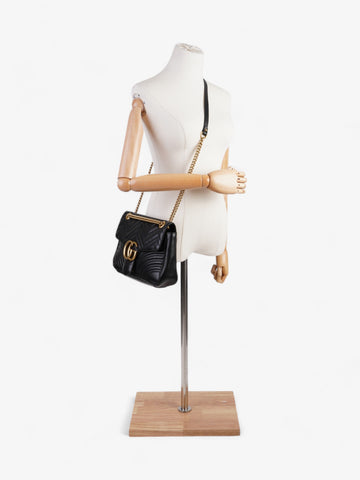 Gucci CS Marmont Black Matelasse Leather Medium