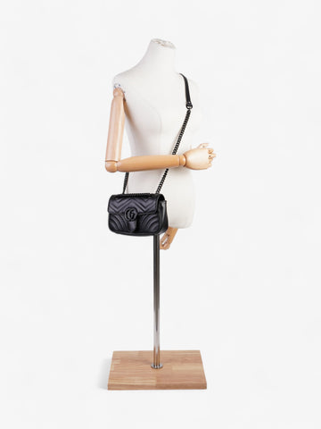 Gucci CS Marmont Black Matelasse Leather Mini