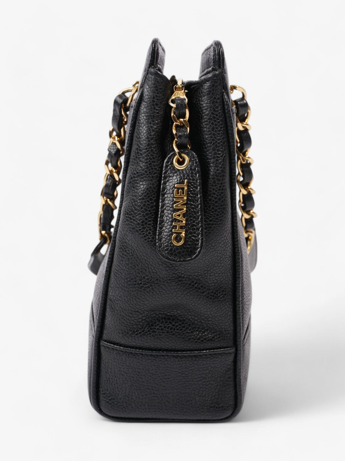 Chanel Vintage CC Tote Black Caviar Leather