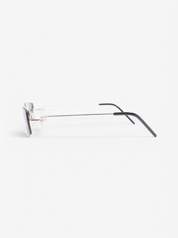 Fendi F Rectangular Sunglasses Black / Silver Acetate 135mm