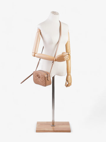 Gucci CS Marmont Beige Matelasse Leather Small