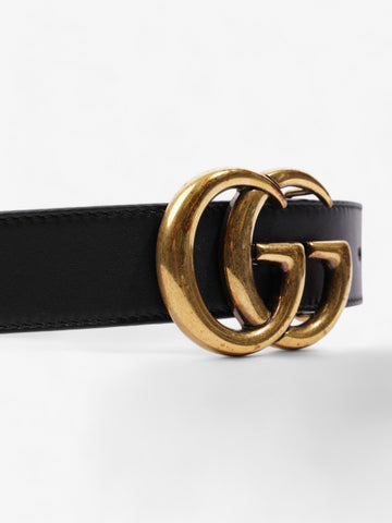 Gucci CS Marmont Thin Belt Black / Gold Leather 80cm / 32"