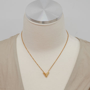 Louis Vuitton Essential V Gold Necklace