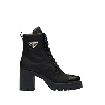 PD LOGO PLAQUE ANKLE BOOTS BLACK