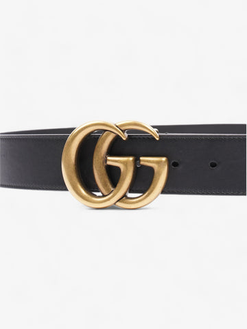 Gucci CS Marmont 2015 Re-Edition Wide Belt Black Leather 80cm / 32"