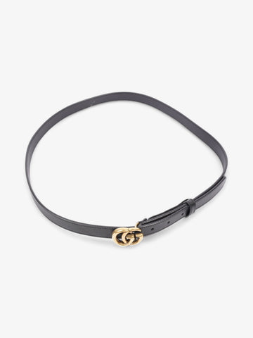 Gucci CS Marmont Thin Belt Black / Gold Leather 95cm / 38"