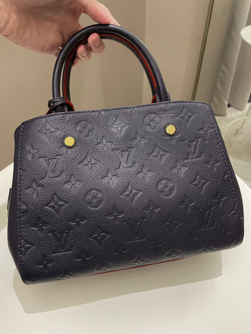 Louis Vuitton Montaigne BB Blue Empreinte