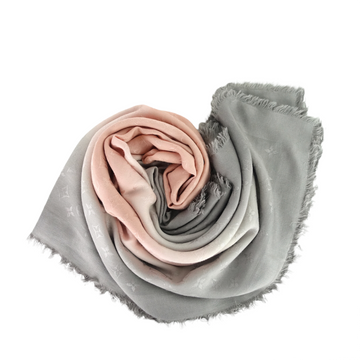 Louis Vuitto Monogram Blurrygram Silk and Wool Shawl
