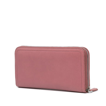 Prada Leather Etiquette Zip Around Wallet