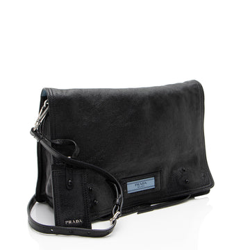 Prada Ombre Glace Calf Etiquette Flap Messenger