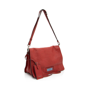 Prada Ombre Glace Calf Etiquette Flap Messenger