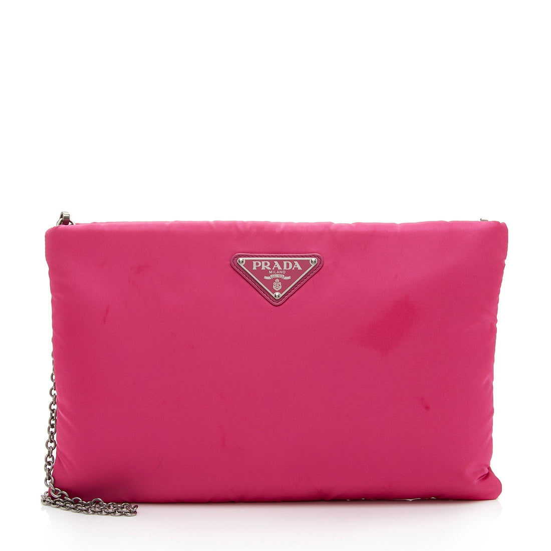 Prada Padded Nylon Large Chain Clutch (SHF-dHiVS9)