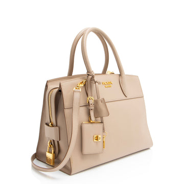 Prada Saffiano City Calf Esplanade Medium Tote