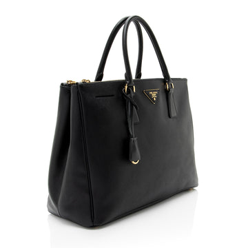 Prada Saffiano Lux Double Zip Medium Tote