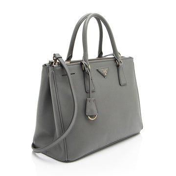 Prada Saffiano Lux Double Zip Medium Tote