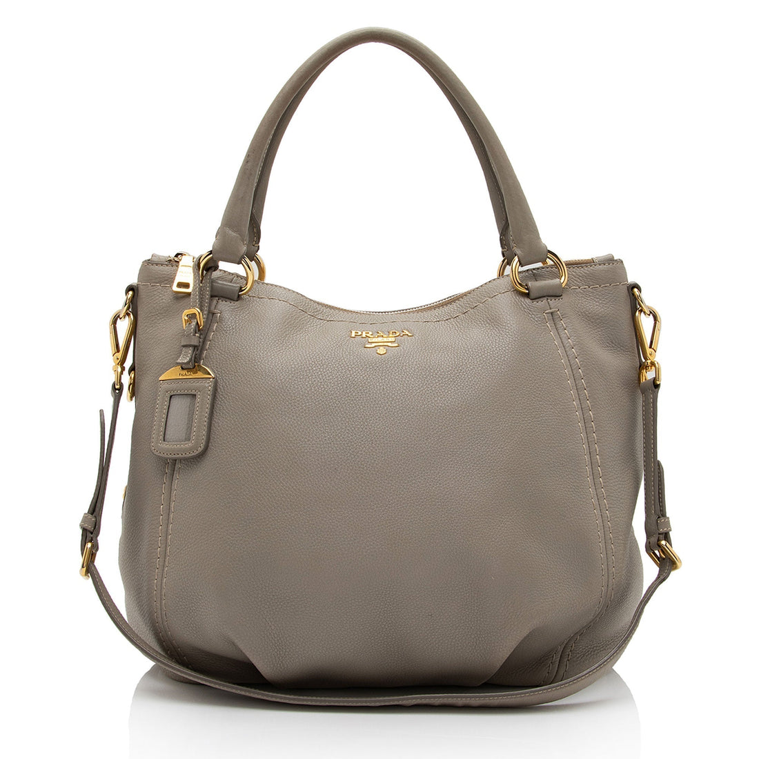 Prada Vitello Daino Convertible Large Tote (SHF-Zl7aLB)