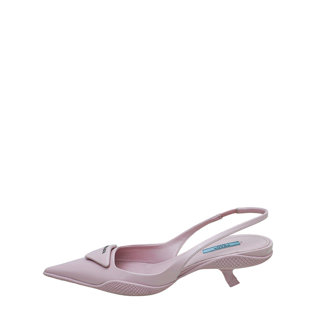 Prada Alabaster Pink Comma Heels Slingback 38