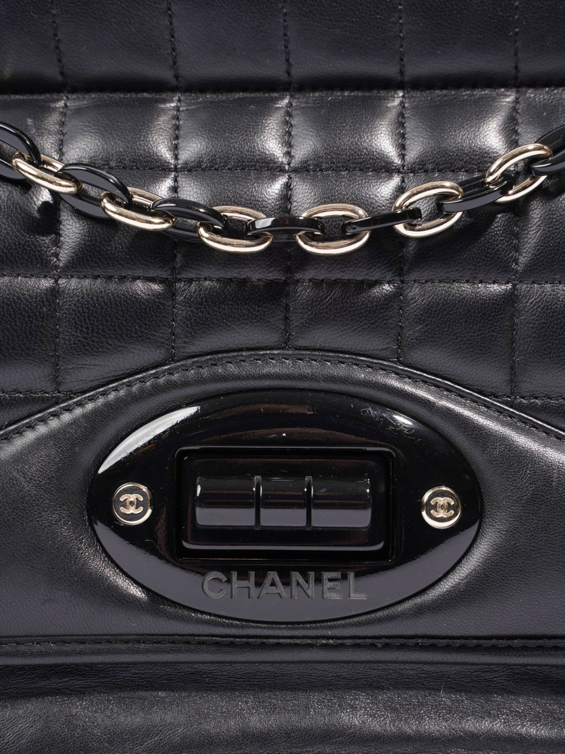 Chanel Chain Flap Black Leather