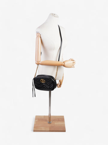 Gucci CS Marmont Black Matelasse Leather Small