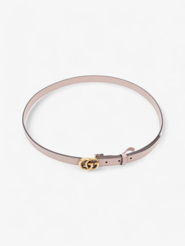 Gucci CS Marmont Thin Belt Rose Beige  / Gold Leather 100cm / 40"