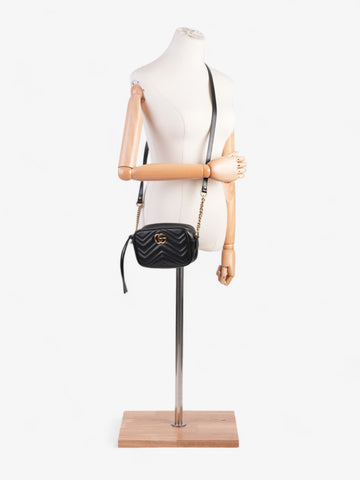 Gucci CS Marmont Black Matelasse Leather Mini