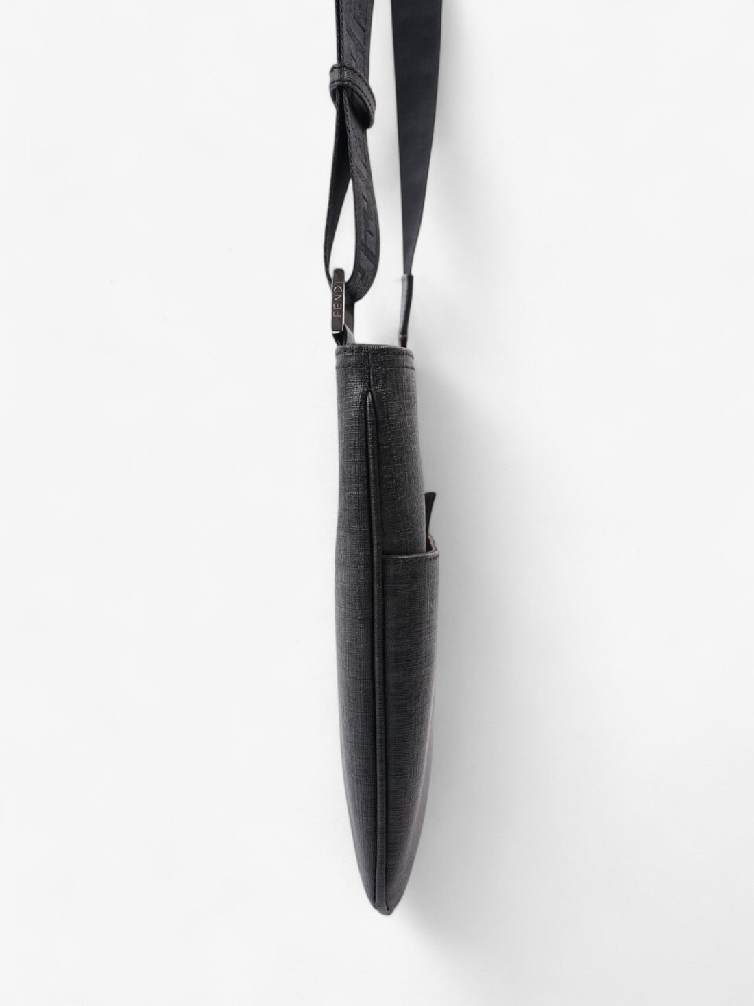 Fendi Zucca Shoulder Bag Black Canvas
