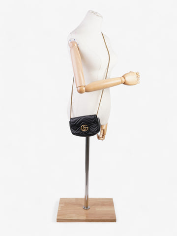 Gucci CS Marmont Black Matelasse Leather Super Mini