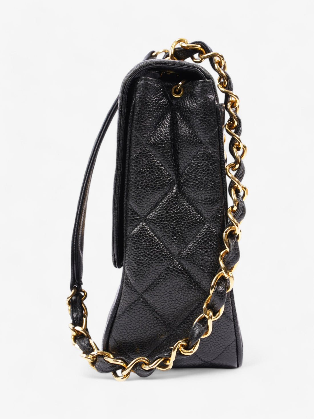 Chanel Square CC Flap Black Caviar Leather Large