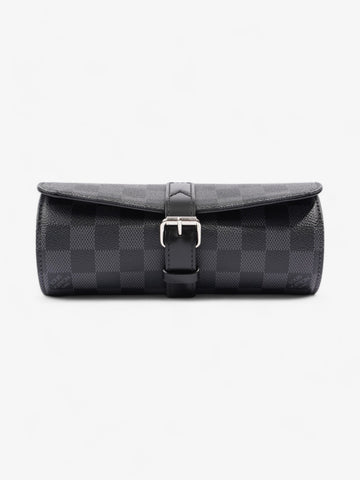 Louis Vuitton 3 Watch Travel Case Damier Graphite Coated Canvas