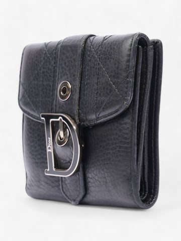 Christian Dior D Charm Purse Black Leather