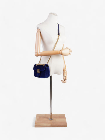 Gucci CS Marmont Blue Velvet Mini
