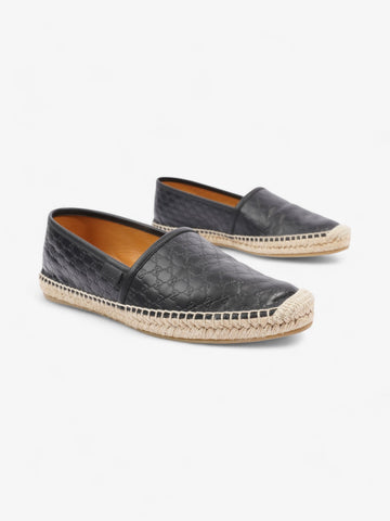 Gucci CS Espadrille Black Leather EU 39.5 UK 6.5