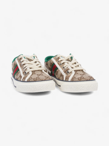 Gucci CS Tennis 1977 Sneakers Beige  / White / Green Canvas EU 38 UK 5