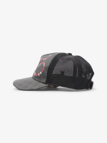 Gucci Kingsnake Print Cap Black CS Supreme / Red Snake Coated Canvas Medium