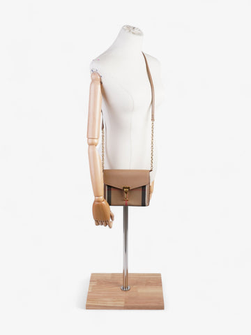 Burberry Macken House Check / Camel Calfskin Leather Baby