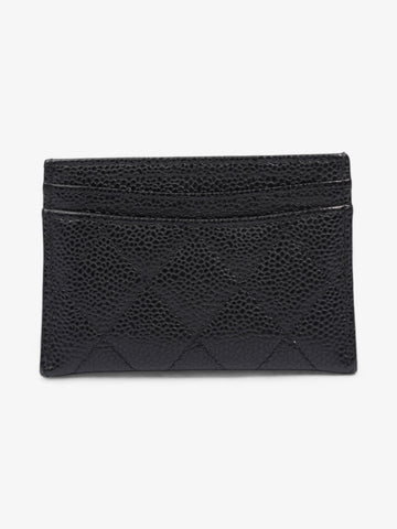 Chanel Card Holder Black / Silver Caviar Leather