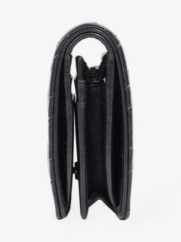 Gucci CS Marmont Wallet Black / Gold Matelasse Leather