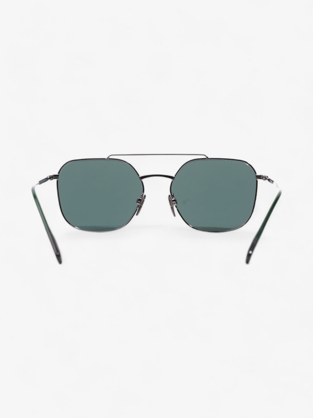 Burberry Top Bar Detail Square Pilot Sunglasses Green Acetate 145mm